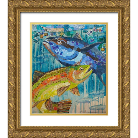 The Aquarium Gold Ornate Wood Framed Art Print with Double Matting by St Hilaire, Elizabeth