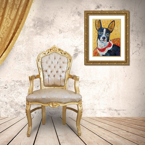 Sitting Pretty Chi-Hua-Hua Gold Ornate Wood Framed Art Print with Double Matting by St Hilaire, Elizabeth