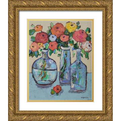 More Buds in a Bottle Gold Ornate Wood Framed Art Print with Double Matting by Wojahn, Holly