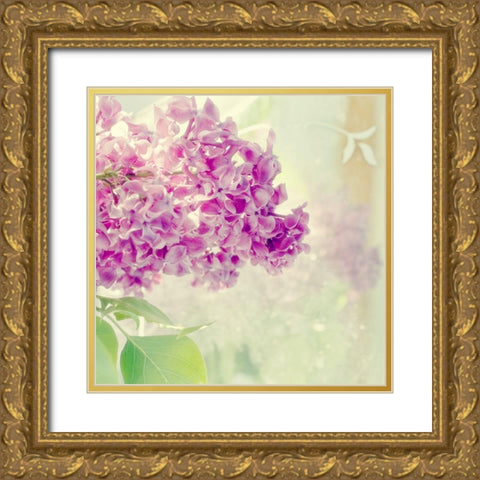 Lilac Reflecion Gold Ornate Wood Framed Art Print with Double Matting by Stalus, Judy