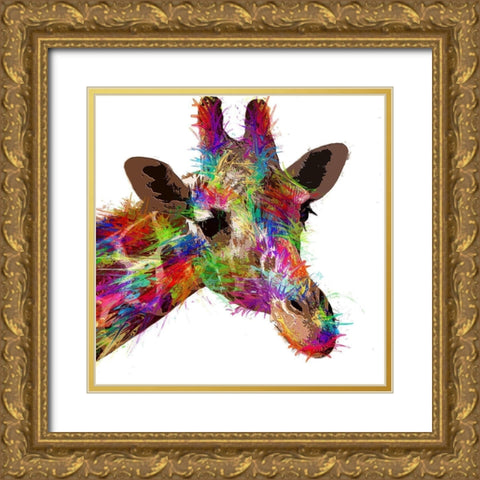 Animal Paints Gold Ornate Wood Framed Art Print with Double Matting by Smith, Karen