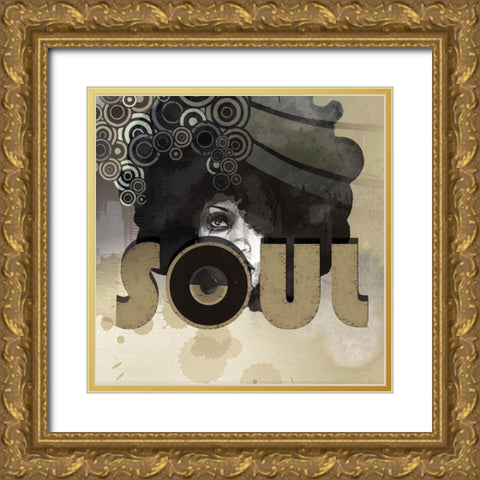 Soul Gold Ornate Wood Framed Art Print with Double Matting by Smith, Karen