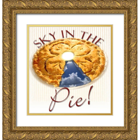 Sky in the Pie Gold Ornate Wood Framed Art Print with Double Matting by Smith, Karen