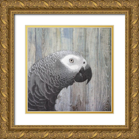 Bird Heads II Gold Ornate Wood Framed Art Print with Double Matting by Smith, Karen