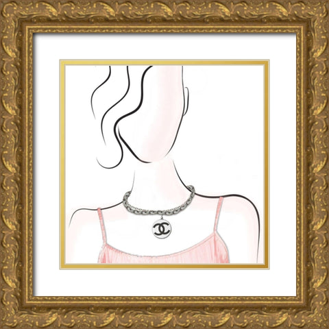 Couture Designer Gold Ornate Wood Framed Art Print with Double Matting by Smith, Karen