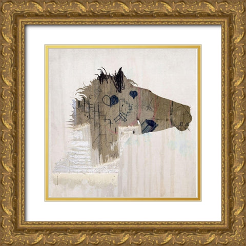 Ragand Bone II Gold Ornate Wood Framed Art Print with Double Matting by Smith, Karen