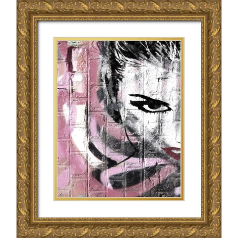 Wall Flower Gold Ornate Wood Framed Art Print with Double Matting by Smith, Karen