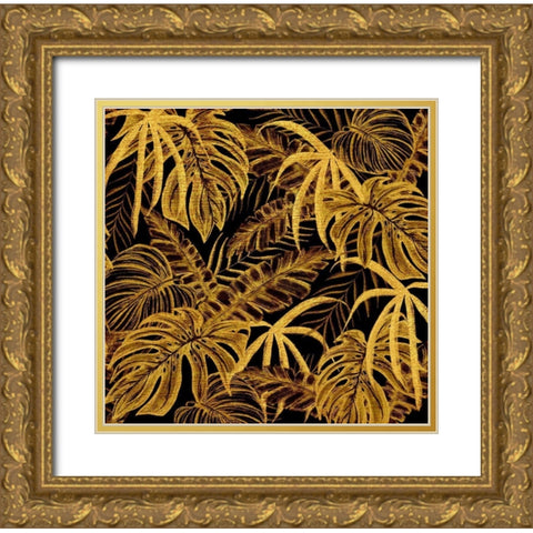 Golden Jungle I Gold Ornate Wood Framed Art Print with Double Matting by Surma, Agata