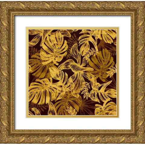 Golden Jungle II Gold Ornate Wood Framed Art Print with Double Matting by Surma, Agata