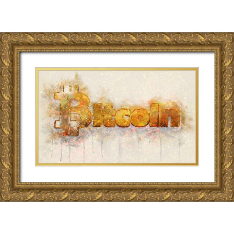 Bitcoin Era IV Gold Ornate Wood Framed Art Print with Double Matting by Surma, Agata