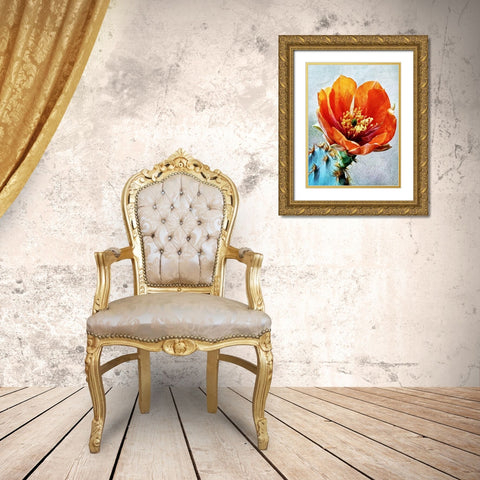 Blood Orange Beauty II Gold Ornate Wood Framed Art Print with Double Matting by Aldridge, Ashley