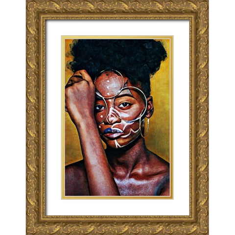 Uma II Gold Ornate Wood Framed Art Print with Double Matting by Aldridge, Ashley