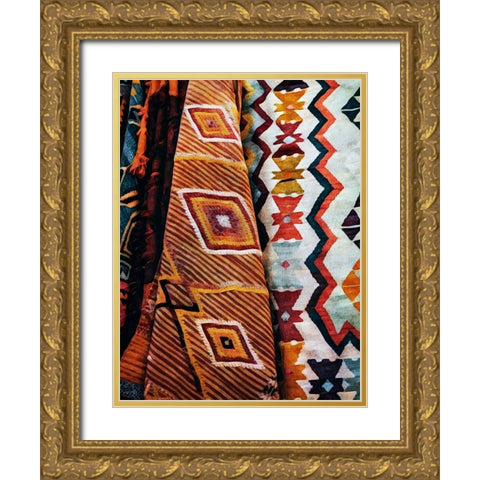 Multi-Patterned Mayhem Gold Ornate Wood Framed Art Print with Double Matting by Aldridge, Ashley