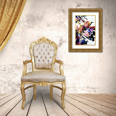 Pretty Pulled Petals II Gold Ornate Wood Framed Art Print with Double Matting by Aldridge, Ashley