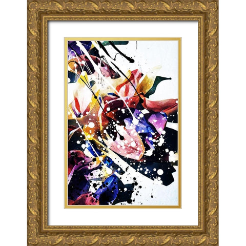 Pretty Pulled Petals II Gold Ornate Wood Framed Art Print with Double Matting by Aldridge, Ashley