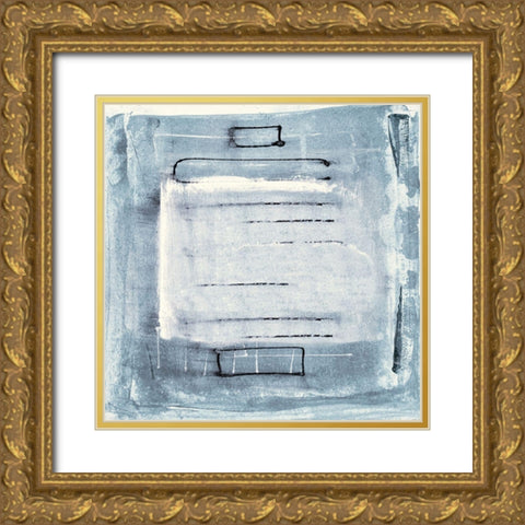 Mozaic 21 Gold Ornate Wood Framed Art Print with Double Matting by Aryai, Sia