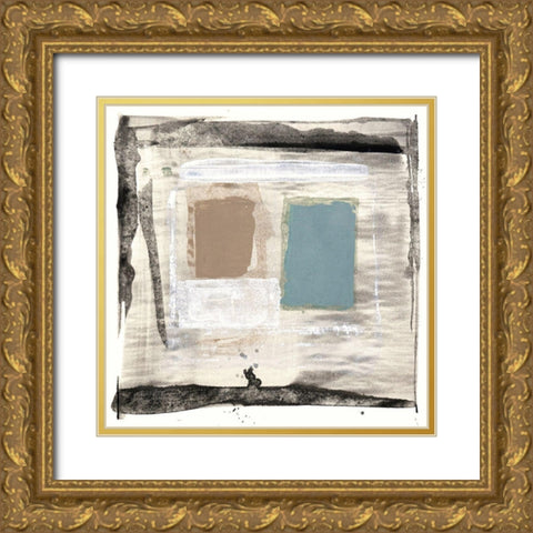 Mozaic 22 Gold Ornate Wood Framed Art Print with Double Matting by Aryai, Sia