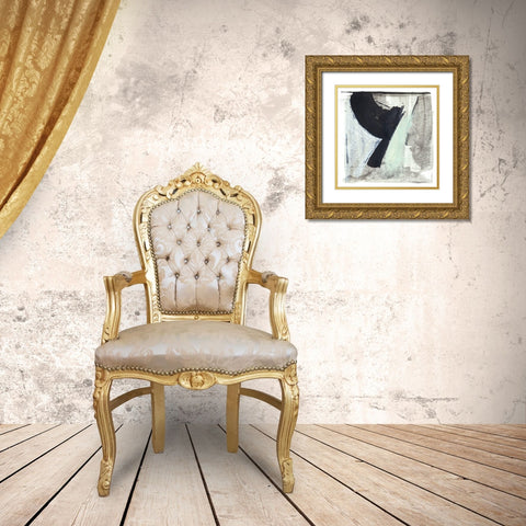 Mozaic 28 Gold Ornate Wood Framed Art Print with Double Matting by Aryai, Sia