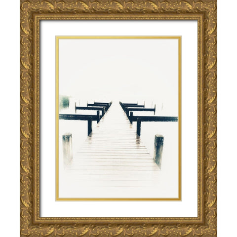 Bleached Pier I Gold Ornate Wood Framed Art Print with Double Matting by Curinga, Kim