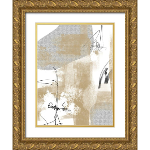 Scratched Lumber I Gold Ornate Wood Framed Art Print with Double Matting by Holman, Nicholas