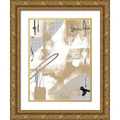 Scratched Lumber II Gold Ornate Wood Framed Art Print with Double Matting by Holman, Nicholas