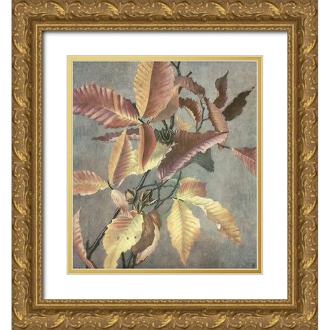 Ancient Autumn I Gold Ornate Wood Framed Art Print with Double Matting by Hunziker, Steve