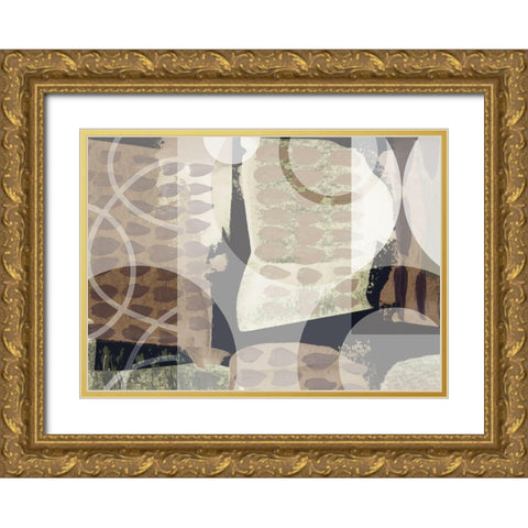 Medley Gold Ornate Wood Framed Art Print with Double Matting by Naskrent, Delores