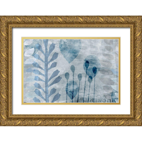 Brushwood Gold Ornate Wood Framed Art Print with Double Matting by Naskrent, Delores