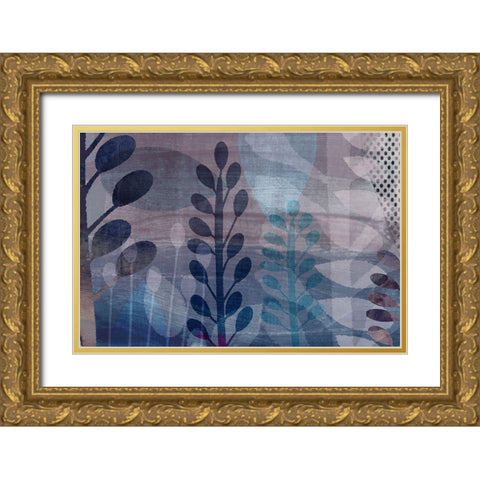 Outback Gold Ornate Wood Framed Art Print with Double Matting by Naskrent, Delores