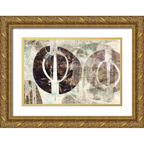 Mirror Image Gold Ornate Wood Framed Art Print with Double Matting by Naskrent, Delores