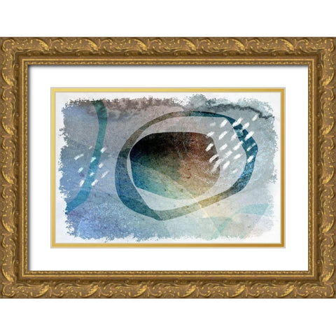 Transcription Gold Ornate Wood Framed Art Print with Double Matting by Naskrent, Delores