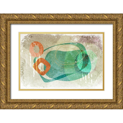 Chronicle Gold Ornate Wood Framed Art Print with Double Matting by Naskrent, Delores