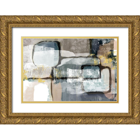 Spatial Lodge Gold Ornate Wood Framed Art Print with Double Matting by Naskrent, Delores