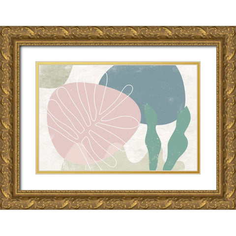 Fresh Growth Gold Ornate Wood Framed Art Print with Double Matting by Naskrent, Delores