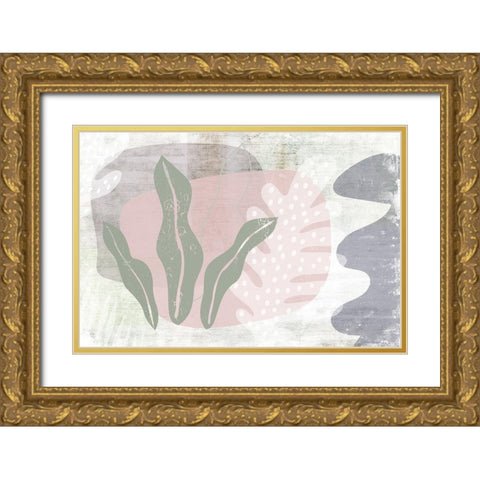 Moss Hedge Gold Ornate Wood Framed Art Print with Double Matting by Naskrent, Delores