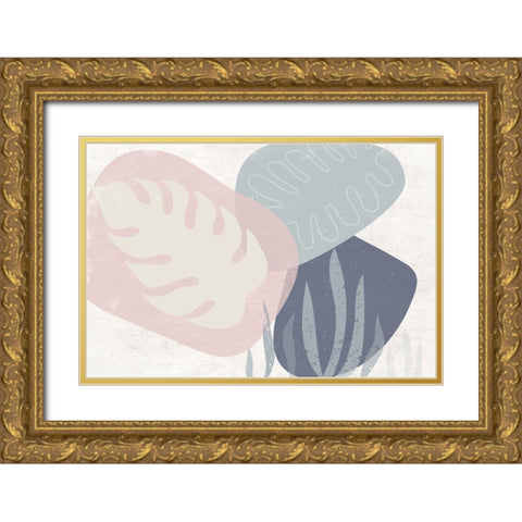 Tender Lichen Gold Ornate Wood Framed Art Print with Double Matting by Naskrent, Delores