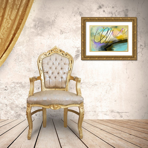 Mumble Gold Ornate Wood Framed Art Print with Double Matting by Naskrent, Delores