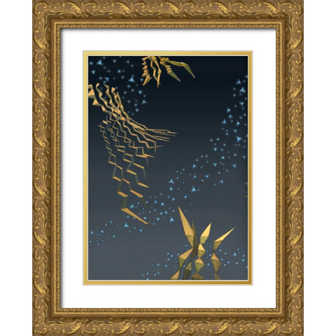 Reviving Tone Poem I Gold Ornate Wood Framed Art Print with Double Matting by Wang, John