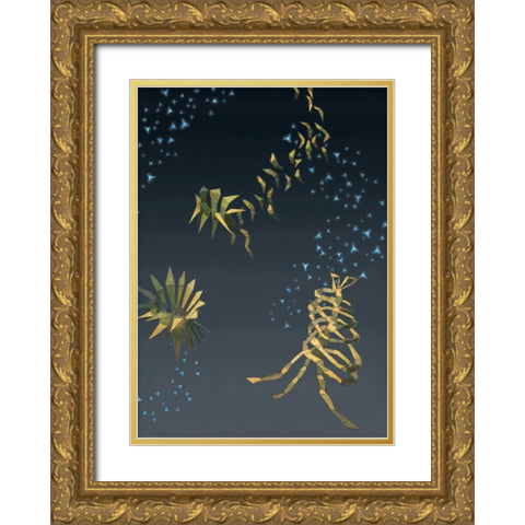 Reviving Tone Poem II Gold Ornate Wood Framed Art Print with Double Matting by Wang, John