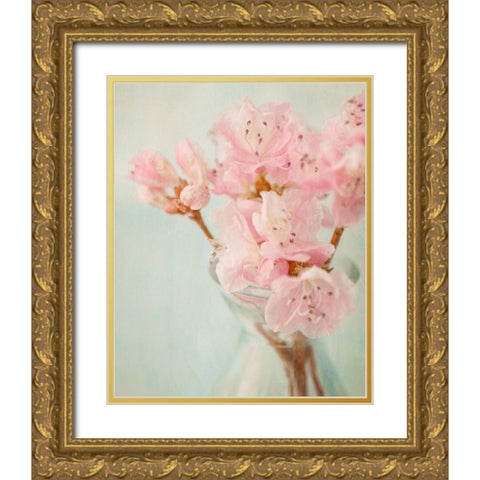 Azalea I Gold Ornate Wood Framed Art Print with Double Matting by Stalus, Judy