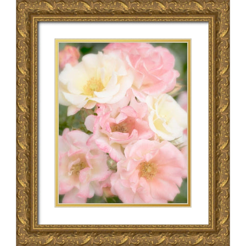 Roses Gold Ornate Wood Framed Art Print with Double Matting by Stalus, Judy