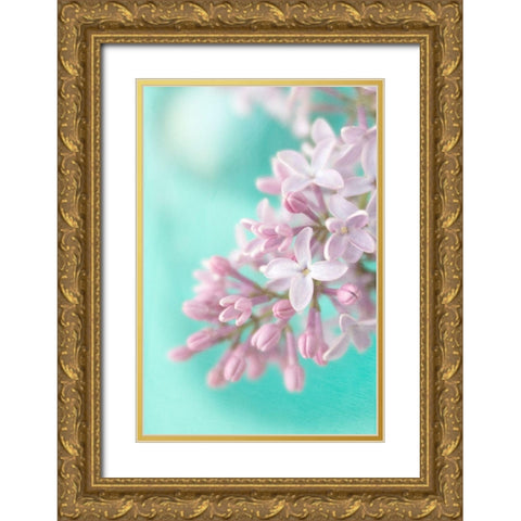 Lilac Gold Ornate Wood Framed Art Print with Double Matting by Stalus, Judy