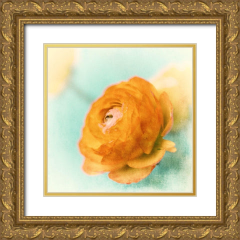 Orange Gold Ornate Wood Framed Art Print with Double Matting by Stalus, Judy