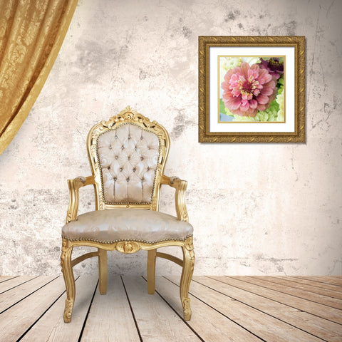 Pink Lasy Gold Ornate Wood Framed Art Print with Double Matting by Stalus, Judy