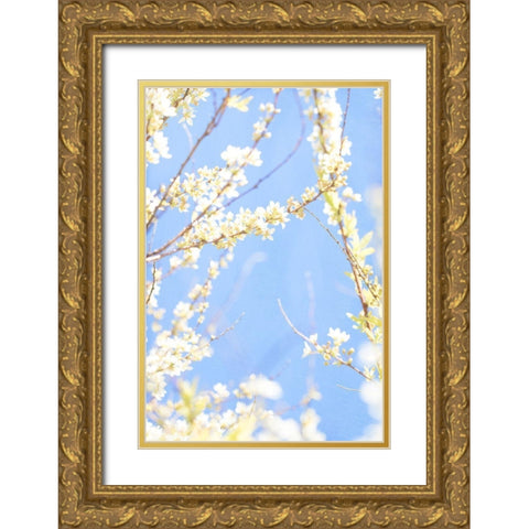Blue Day Gold Ornate Wood Framed Art Print with Double Matting by Stalus, Judy