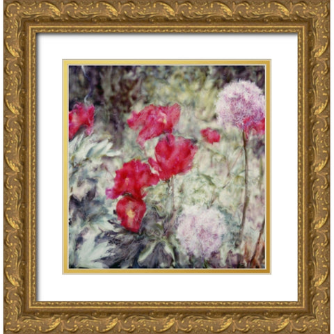 Garden Gold Ornate Wood Framed Art Print with Double Matting by Stalus, Judy