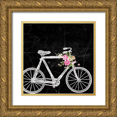 Floral Ride III Gold Ornate Wood Framed Art Print with Double Matting by Smith, Karen