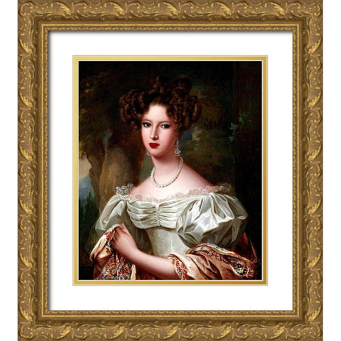 Classic Floozy I Gold Ornate Wood Framed Art Print with Double Matting by Smith, Karen