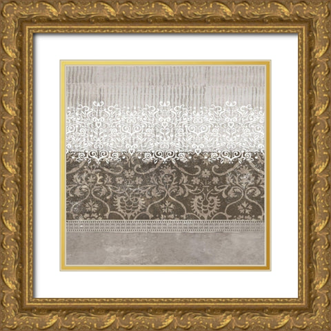 Ornate Blend I Gold Ornate Wood Framed Art Print with Double Matting by Smith, Karen