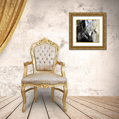 Face in the Wall I Gold Ornate Wood Framed Art Print with Double Matting by Smith, Karen